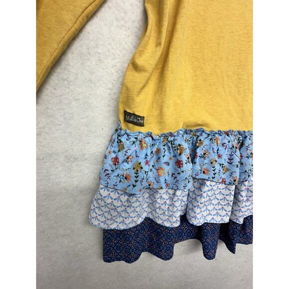 Matilda Jane Womens M Weekend Vibes Multi Pattern Floral Tiered Ruffle Hem Shirt - Picture 8 of 9